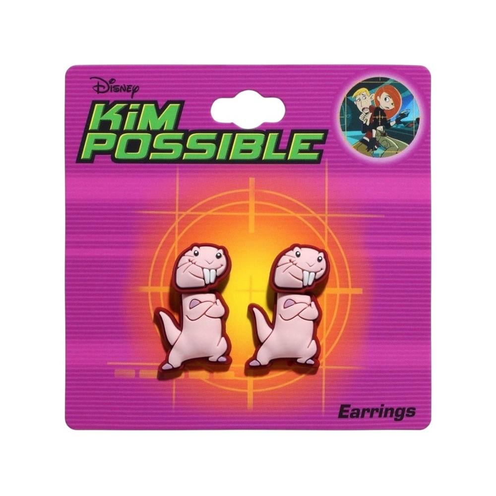 NEW Disney Kim Possible Rufus Front Back Earrings